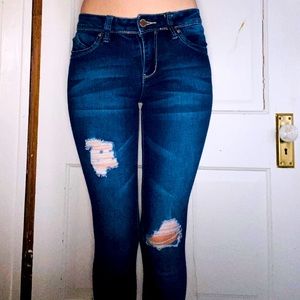 Distressed jeans